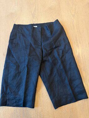 Allison Taylor Black 100% Linen Shorts- fully lined, Size 4